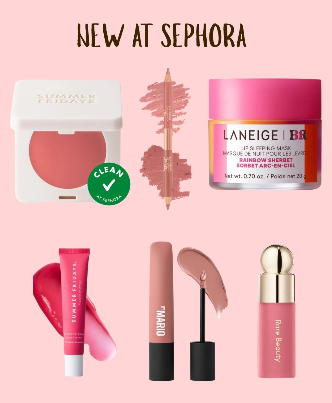 New in at Sephora!
I love the pink guava summer Friday lip gloss, trying the Selena Gomez lip oil and ordering the Make up by Mario matte eyeshadow &  Charlotte Tilbury lip soon! 

#LTKBeauty #LTKOver40