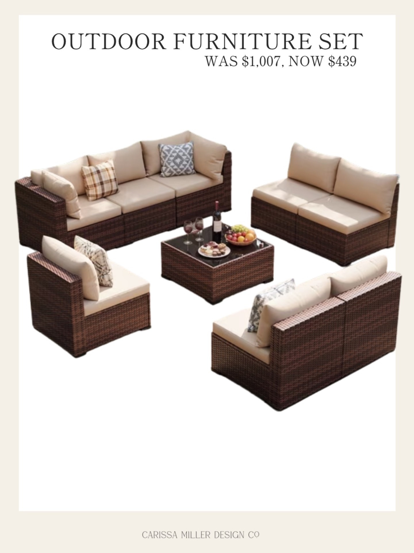 This outdoor furniture set is only $439? Are you kidding!?