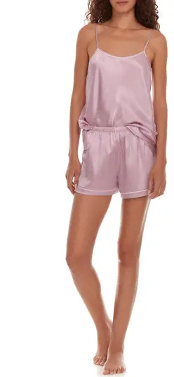 Jamie Satin Camisole, Shorts & Pants Pajama Set | Nordstrom