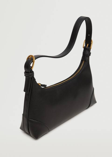 Leather-effect baguette bag | MANGO (US)