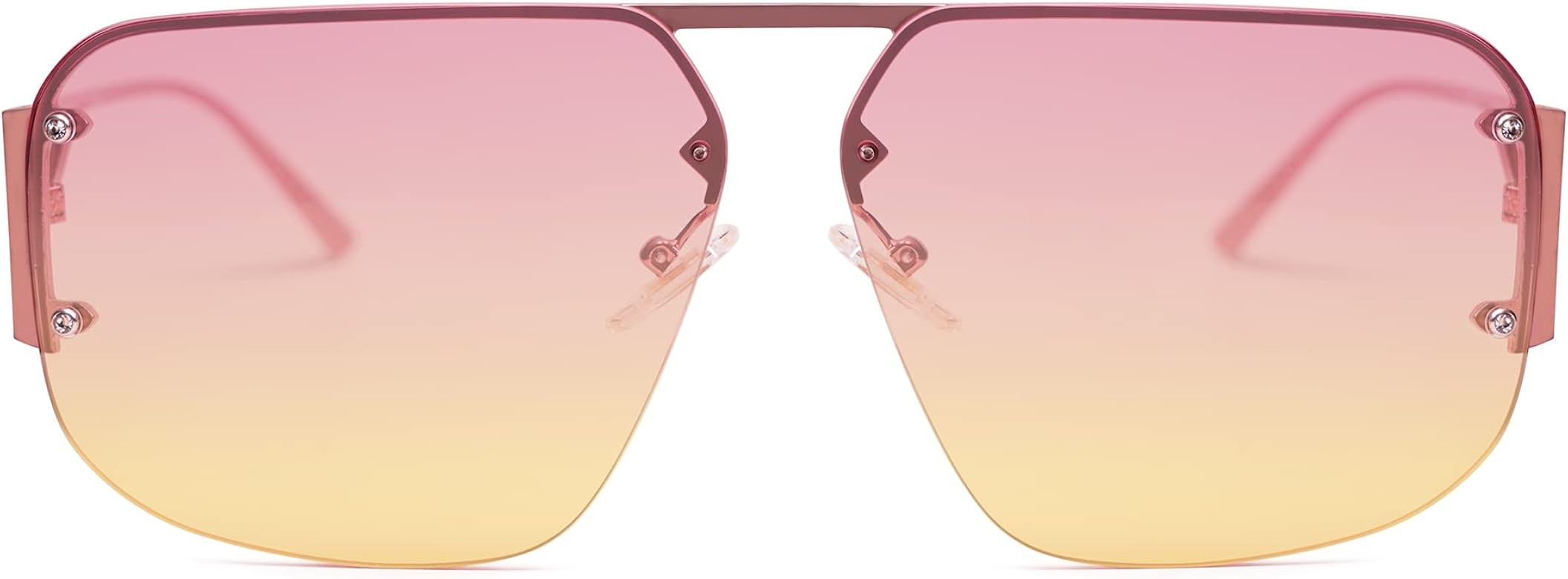 SOJOS Trendy Aviator Sunglasses Mens Womens Retro Metal Rimless Frame Shades Lentes De Sol Para M... | Amazon (US)