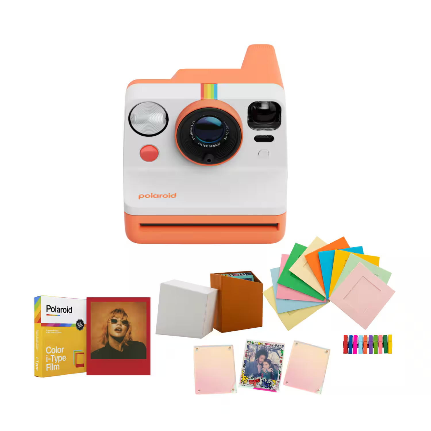 Polaroid - Now Generation 3 Analog Instant Camera with Color Film Bundle - Coral | Best Buy U.S.