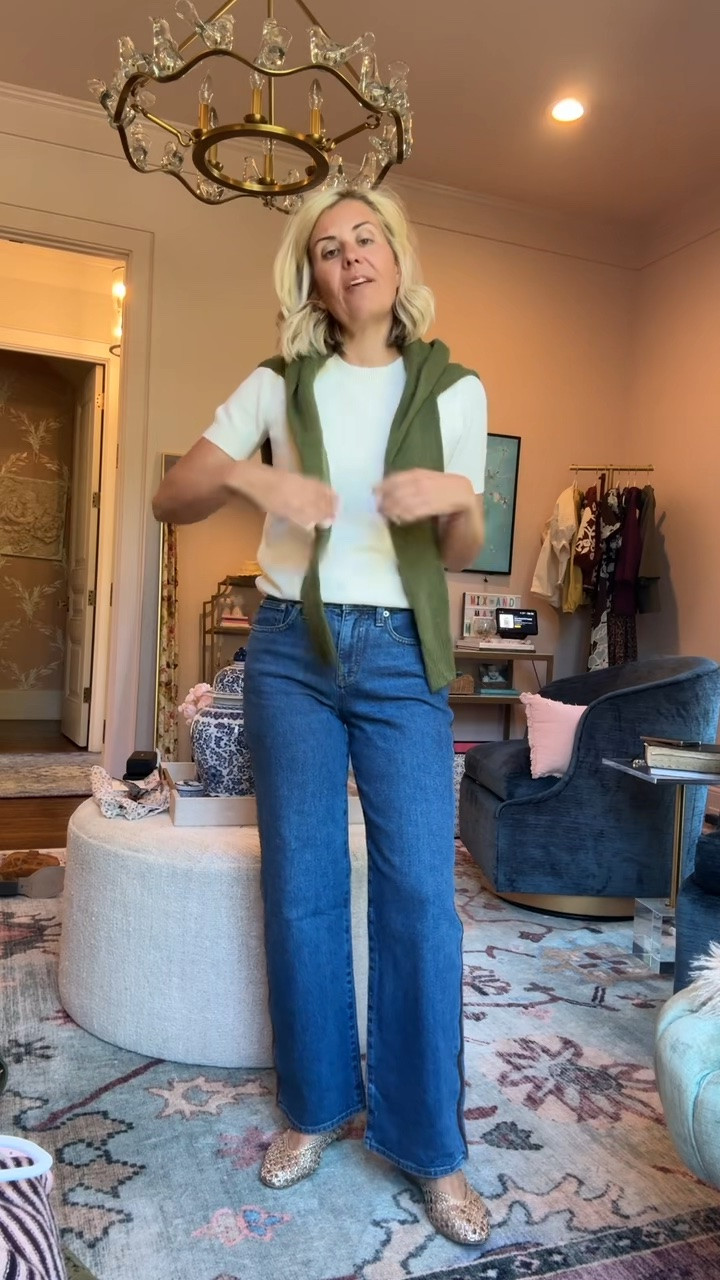 The details on these jeans!! 
Sweaters - xs 
Jeans - 26P
Flats - 7.5 (1/2 size down)

#LTKdayinmylife #LTKSeasonal #LTKOver40