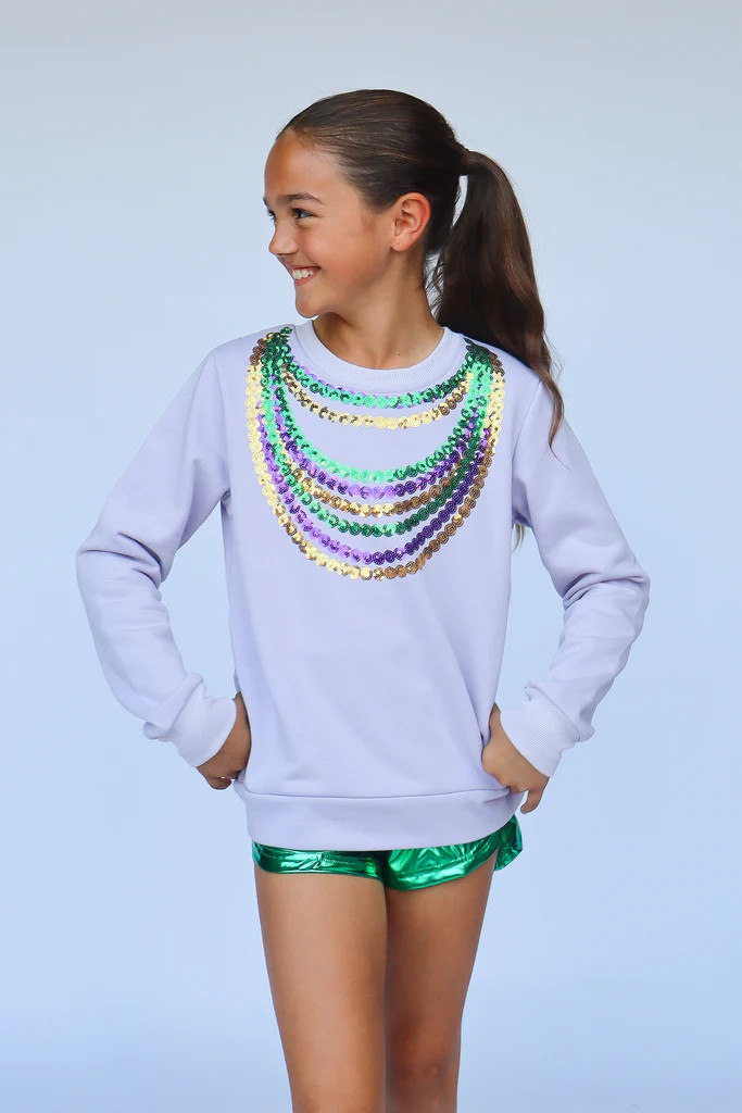 Beads Lavender Sweatshirt | Belle Cher