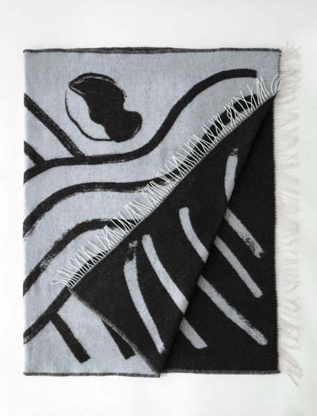 Fine Little Day Dove In Grey Sofia Lind Wool Blanket - Trouva | Trouva (Global)