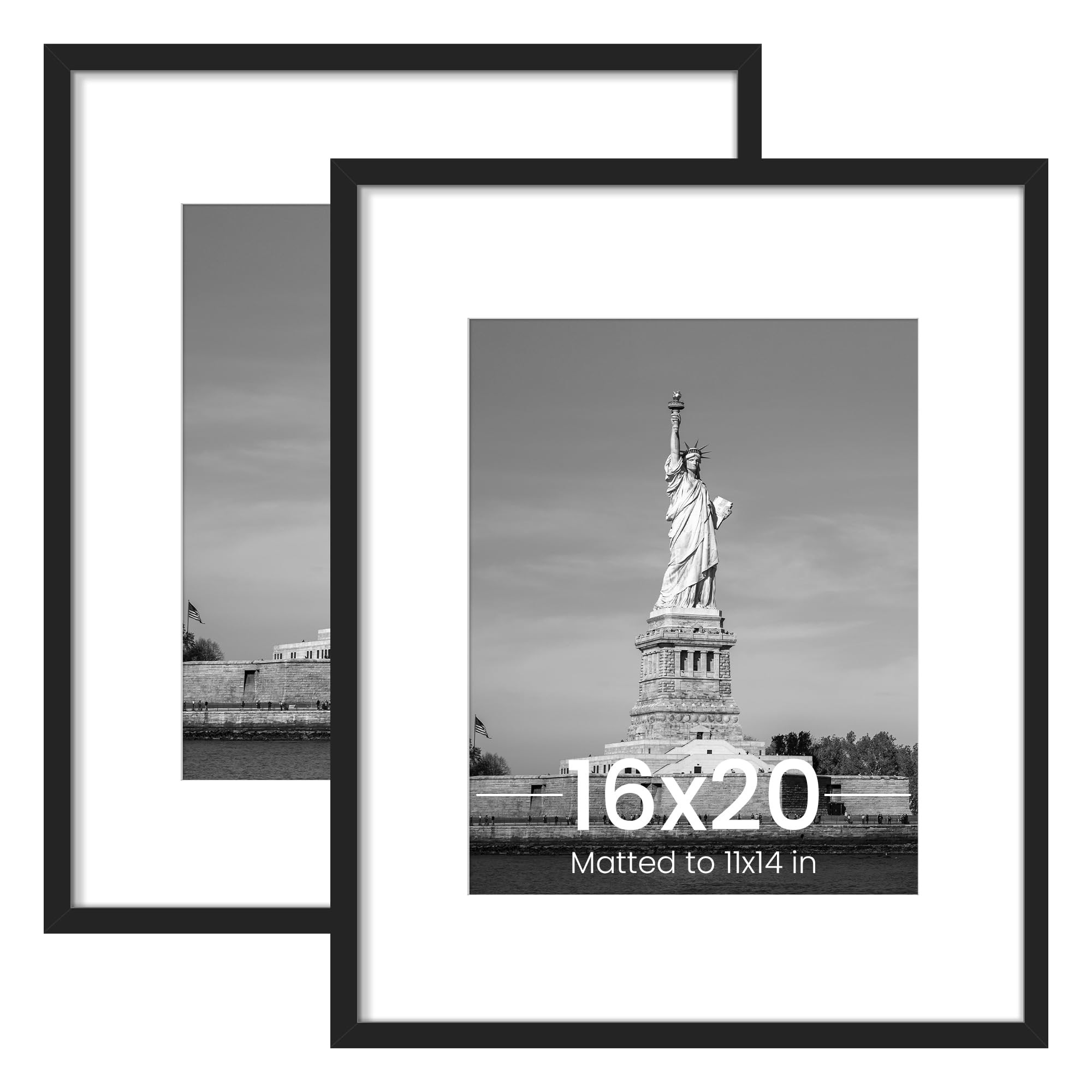 ENJOYBASICS 16x20 Picture Frame, Display Poster 11x14 with Mat or 16 x 20 Without Mat, Wall Galle... | Amazon (US)