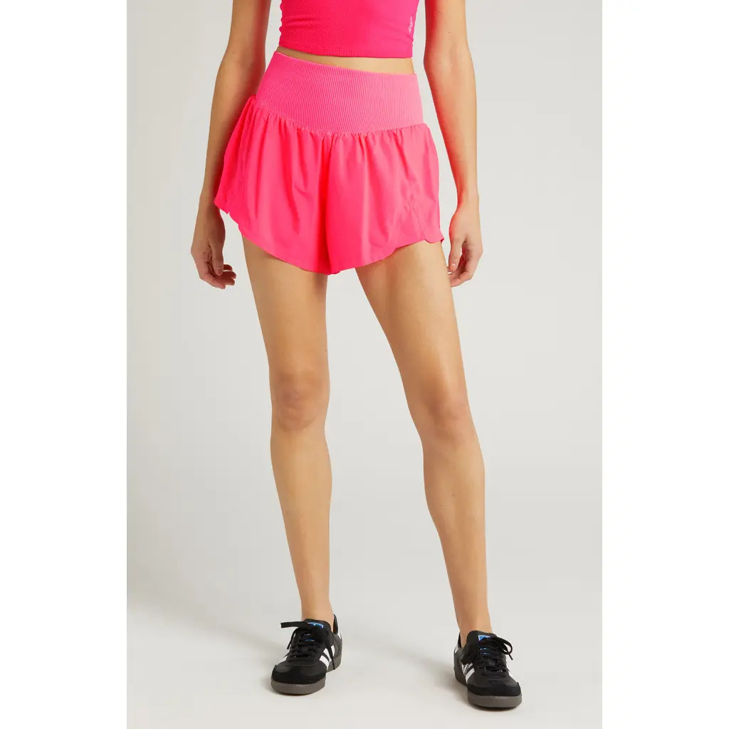 Free People FP Movement Carpe Diem Water Resistant Shorts in Electric Sunset at Nordstrom, Size Medium | Nordstrom