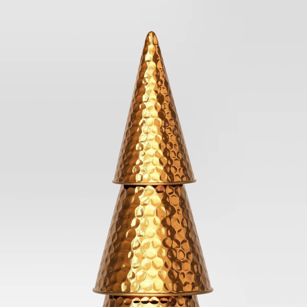 11.5" Hammered Metal Cone Christmas Tree Figurine - Wondershop™ Gold | Target