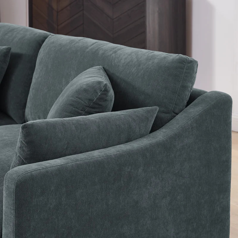 Hokku Designs Spacious 6-seat Modular L-shaped Sectional Sofa With Ottoman, 10 Pillows, And Remov... | Wayfair North America