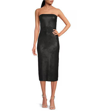 Rue Strapless Stretch Coated Sheath Dress | Dillard's