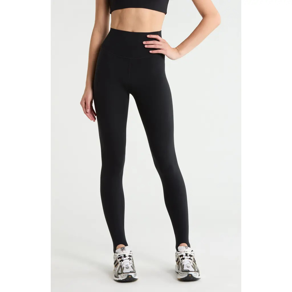 SPLITS59 River High Waist Airweight Stirrup Leggings in Black at Nordstrom, Size Small | Nordstrom