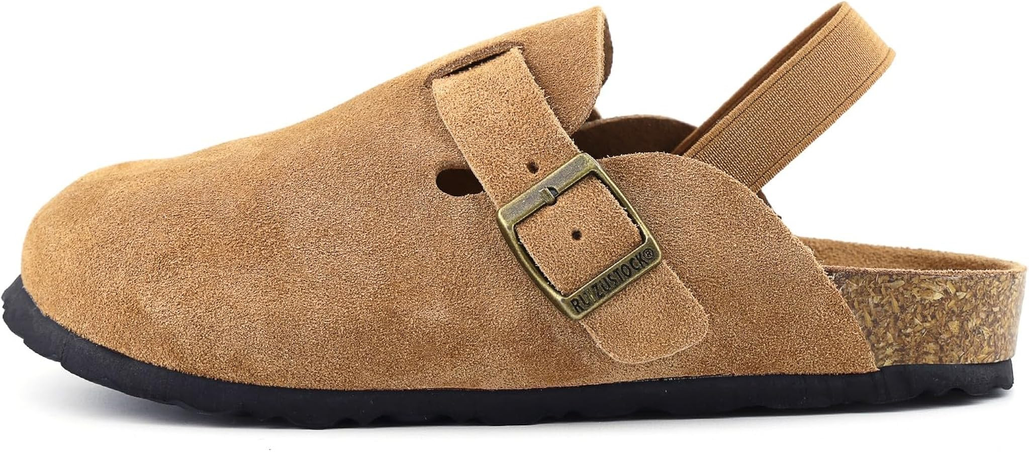 Kids Suede Clogs Toddler Clogs Boys Girls Sandals Cork Adjustable Buckle Mules | Amazon (US)