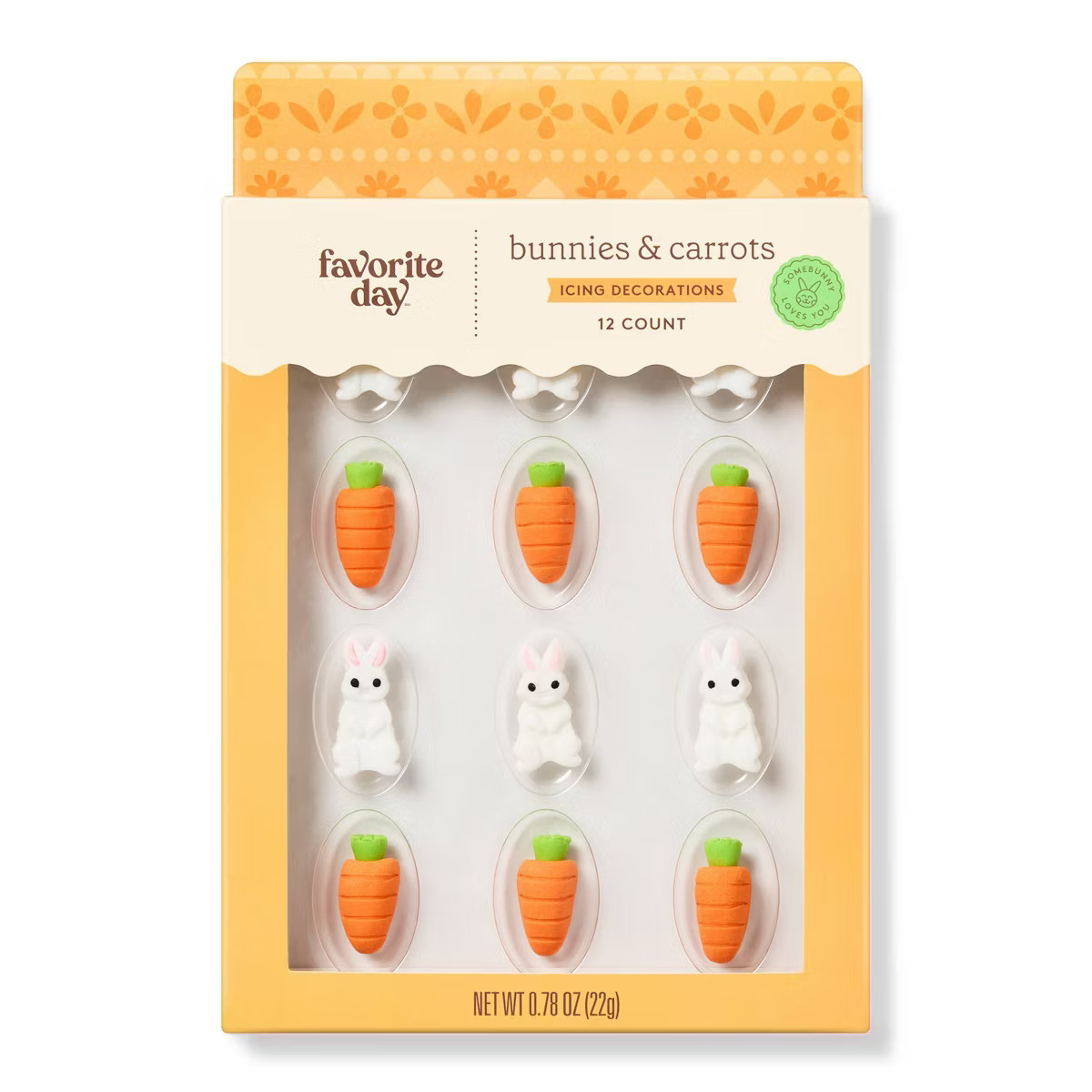 Spring Bunnies and Carrots Icing Decorations - 12ct /0.78oz- Favorite Day™ | Target
