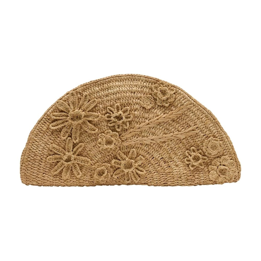 Raffia Clutch Bag - female - Vanessa Bruno - Clutches - Beige - ONE SIZE - Bags | Miinto UK Ltd