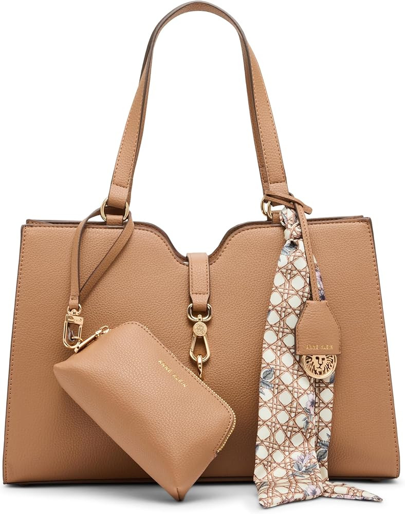 Anne Klein Women's East West Tote with Scarf | Amazon (US)
