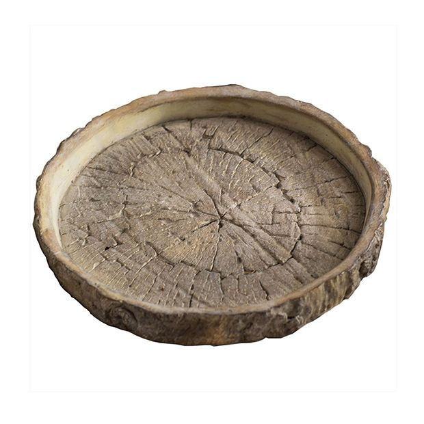 Cement Faux Bois Round Tray Set of 2 | Antique Farm House