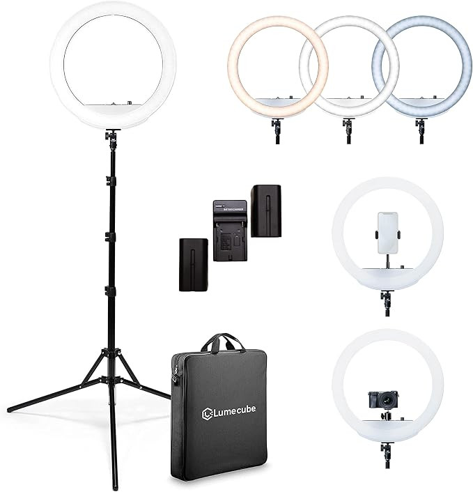 Lume Cube 18" Cordless Ring Light Kit for Smartphones and Cameras | Bicolor Light for YouTube Vid... | Amazon (US)