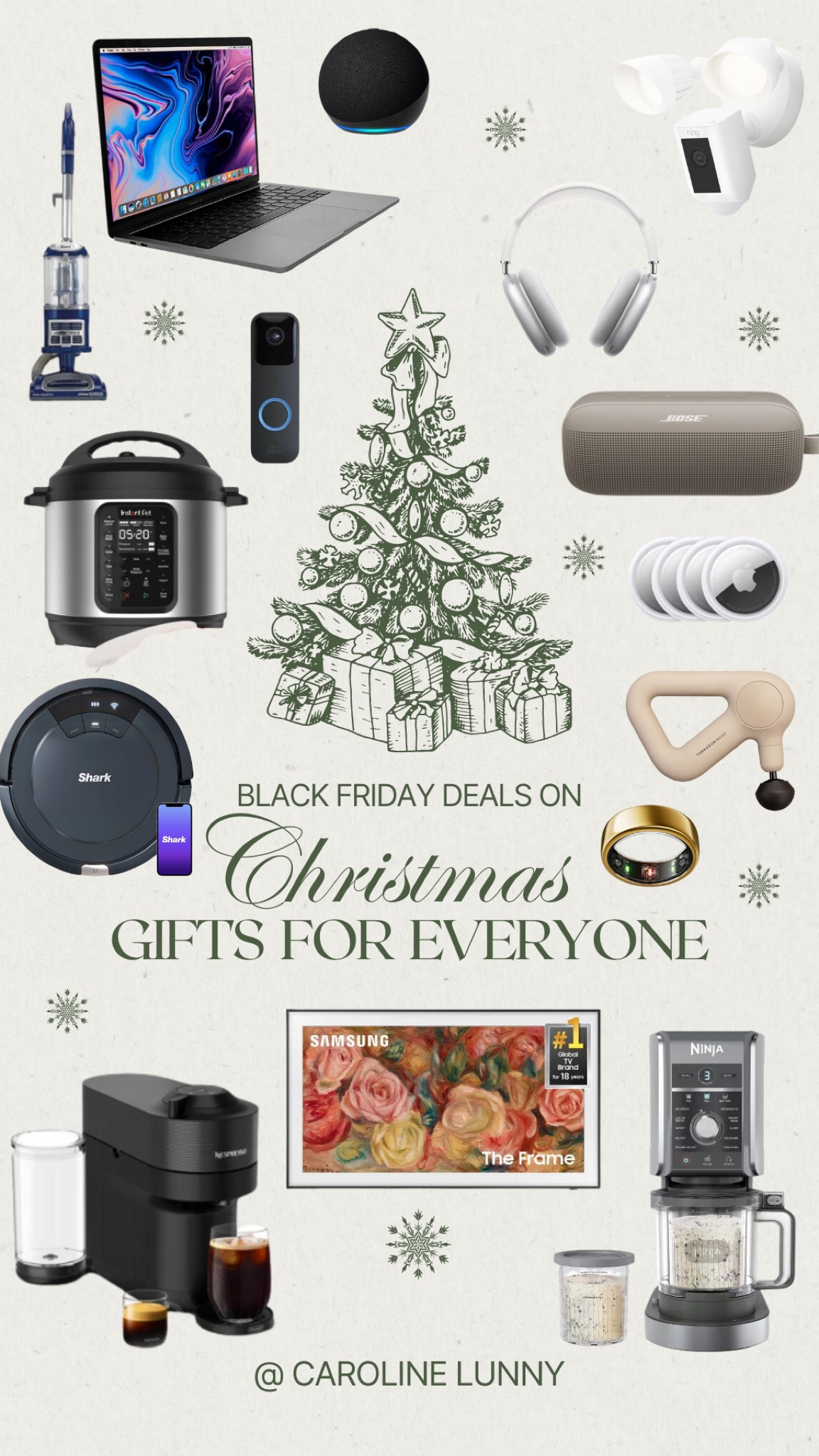 Universal gifts for everyone on your list! 

Be sure to check out all the TVs, they’re having unbelievable sales on giant TVs! 

TVs, vacuums, speakers, theragun, ours ring, ninja creami, coffee makers and more! 

So many things are $100+ off, snag em while you can before they sell out! 

Also don’t forget, for some of the bigger ticket items, you can gift it to the whole family… or you can ask others to go in on gifts with you! 

#LTKGiftGuide #LTKCyberWeek #LTKSaleAlert