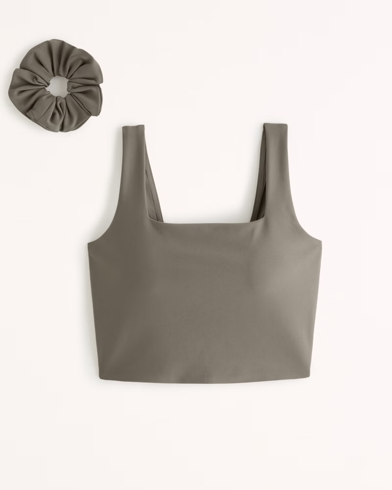 YPB sculptLUX Squareneck Slim Tank | Abercrombie & Fitch (US)