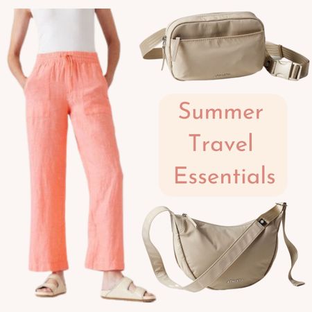 Check out these SUMMER TRAVEL ESSENTIALS. These linen pants are lightweight and come in other colors too. The crossbody purse or belt bag are lightweight options for traveling or in the go too. 

#LTKstyletip #LTKtravel