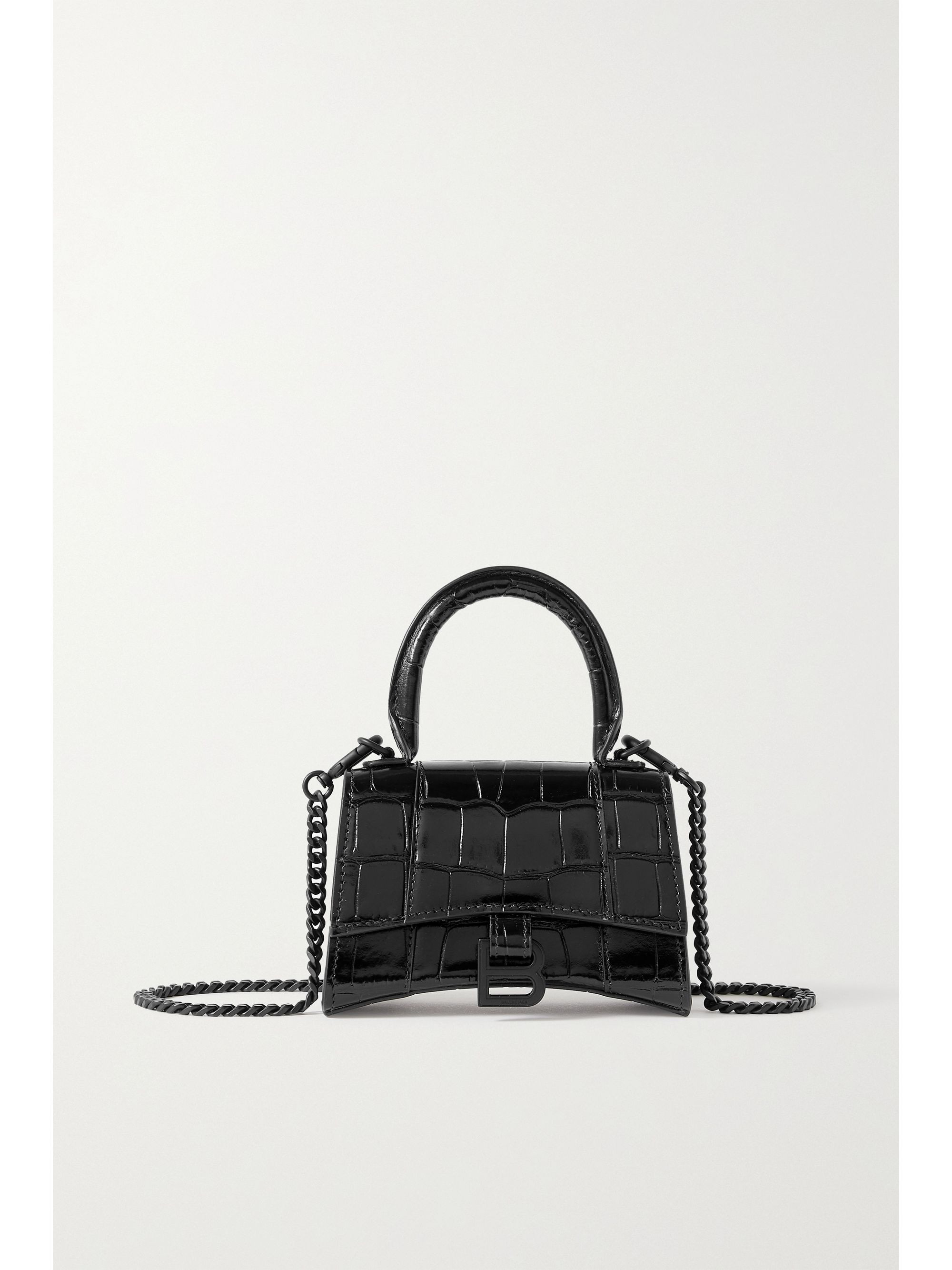 Hourglass nano croc-effect leather tote | NET-A-PORTER (UK & EU)