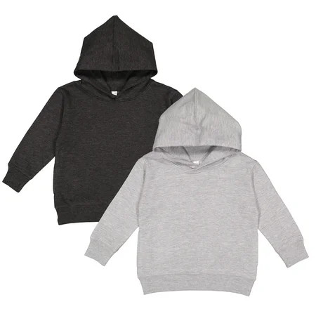 Rabbit Skins Toddler Fleece Long Sleeve Pullover Hoodie 2-Pack Vintage Smoke/ Heather 5/6 | Walmart (US)