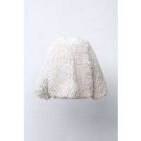 Zara - Faux Fur Jacket - Kids - White - Kids | Zara US