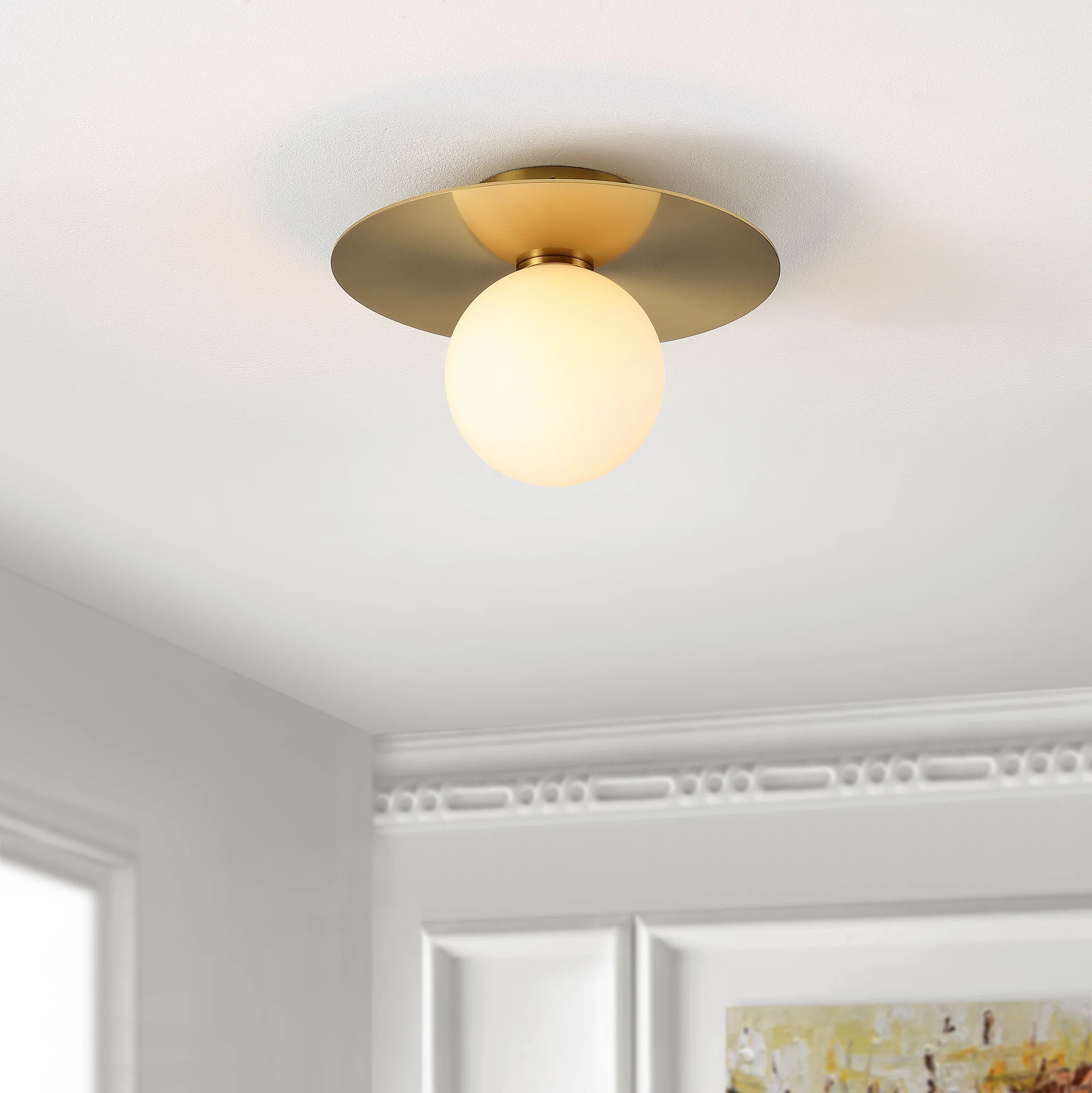 Jaylise Glass Flush Mount | Wayfair North America