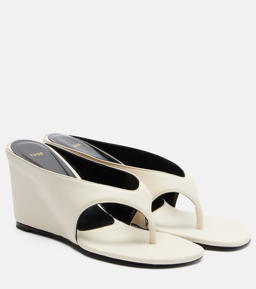 JUDE Yaga leather wedge thong sandals | Mytheresa (US/CA)