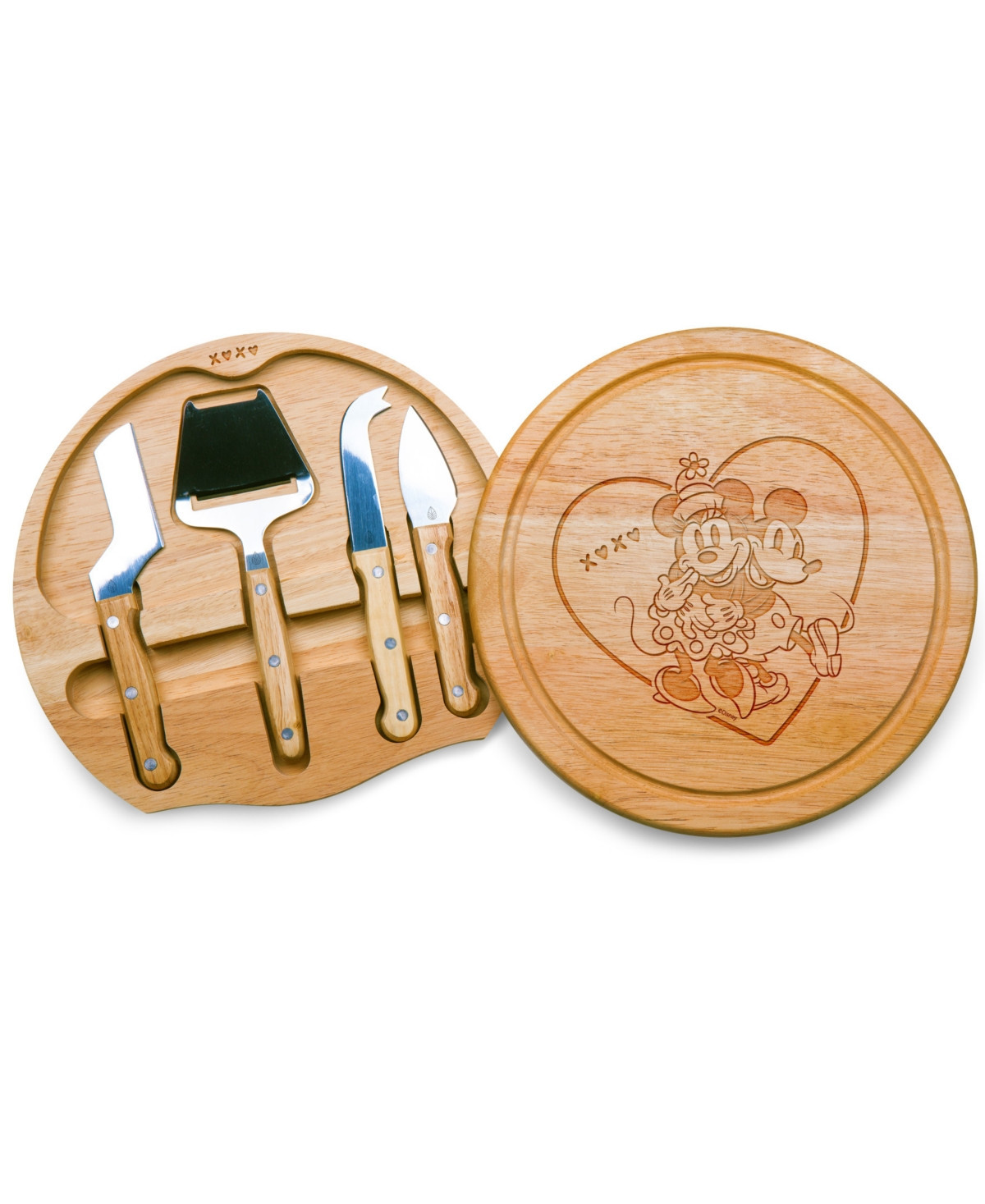 Mickey Minnie Mouse 5 Piece Circo Cheese Cutting Board Tools Set - Brown | Macy's