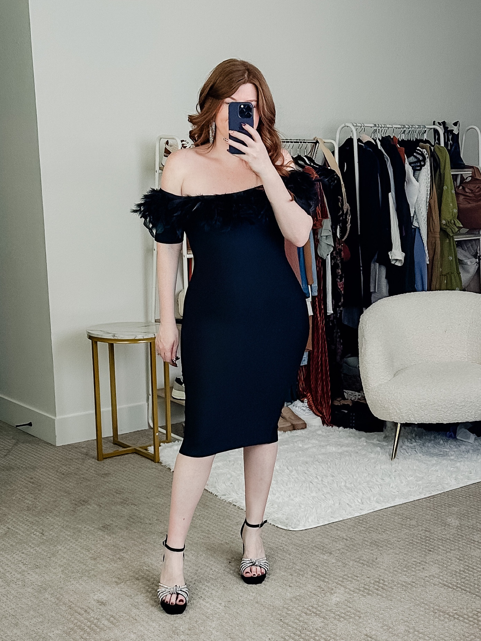 Little black dress from amazon. Love the feathers on this one! 

Wearing size large with shapewear. 

#LTKmidsize #LTKwedding #LTKfindsunder100