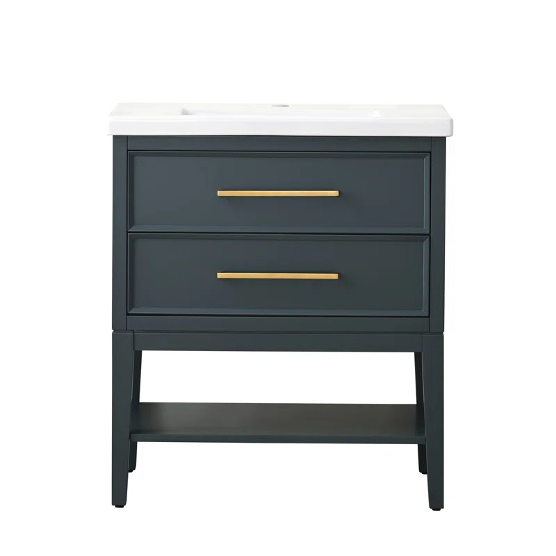 Rheia 30'' Single Bathroom Vanity with Ceramic Top | Wayfair North America