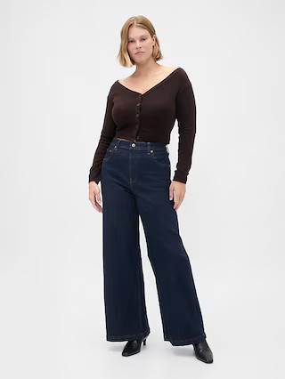 High Rise Stride Wide-Leg Jeans | Gap (US)