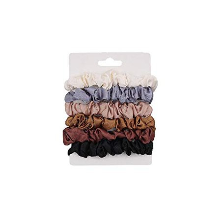 Shuiniba Silk Hair Scrunchies Small Silk Scrunchy Skinny Hair Ties Bows Elastics Hair Bands Soft Scr | Walmart (US)