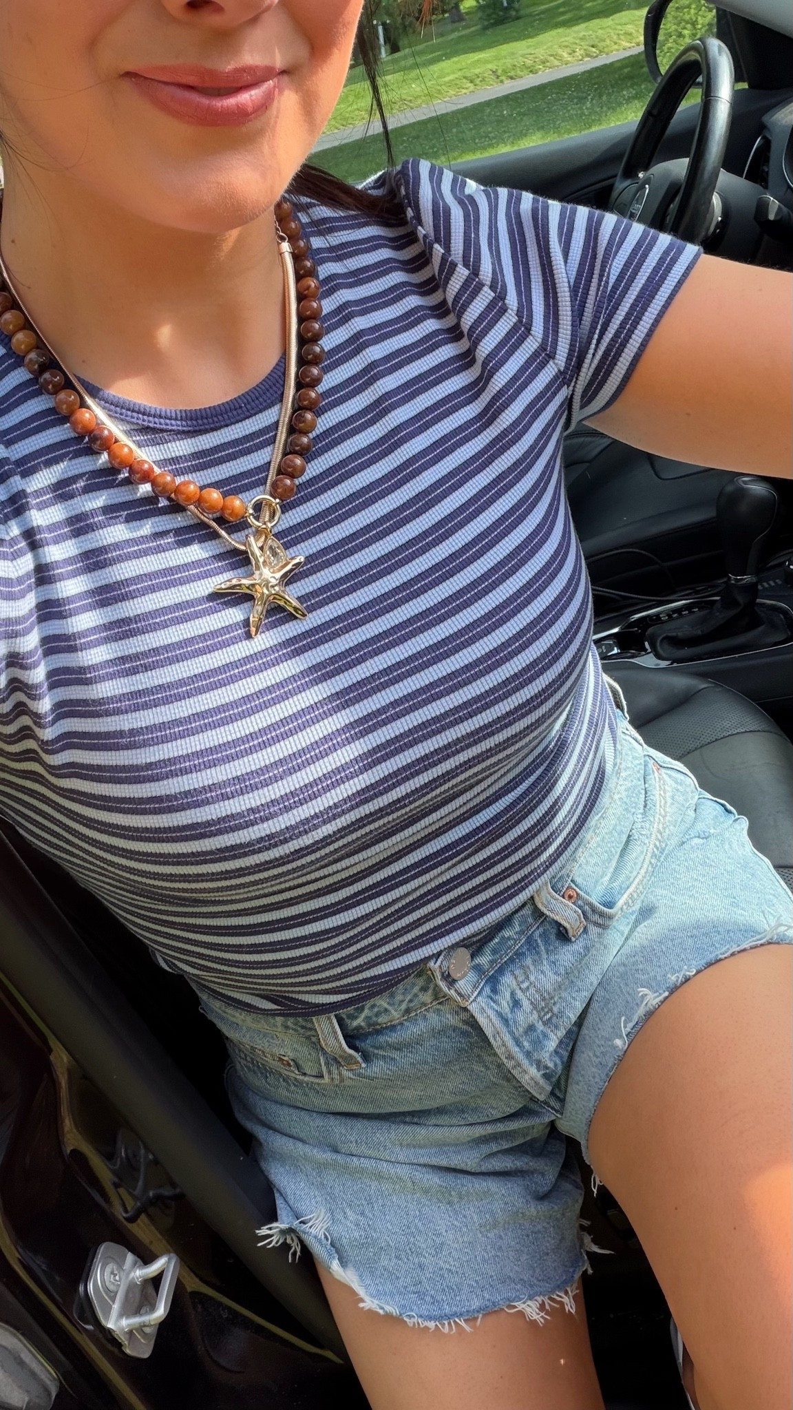 Love this tee! It’s so soft! Wearing s & 26 shorts (a repurchase in my new size! Great for first trimester pregnancy or PP!!)

Aritzia outfit | beaded necklace | summer outfits

#LTKootd #LTKPetite #LTKSeasonal