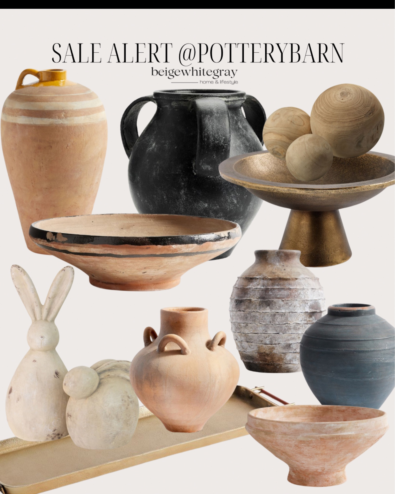 Pottery Barn sale alert!! Home decor accessories to refresh your home!! From these cute Easter bunnies, and all the stunning vases and decorative bowls!! 

#LTKsalealert #LTKhome #LTKfindsunder100