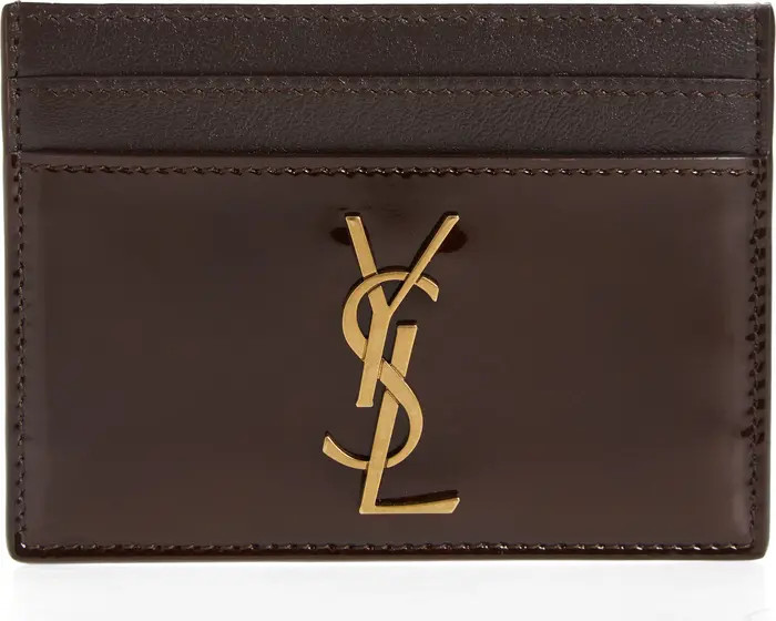 Saint Laurent Cassandre Leather Card Case | Nordstrom | Nordstrom