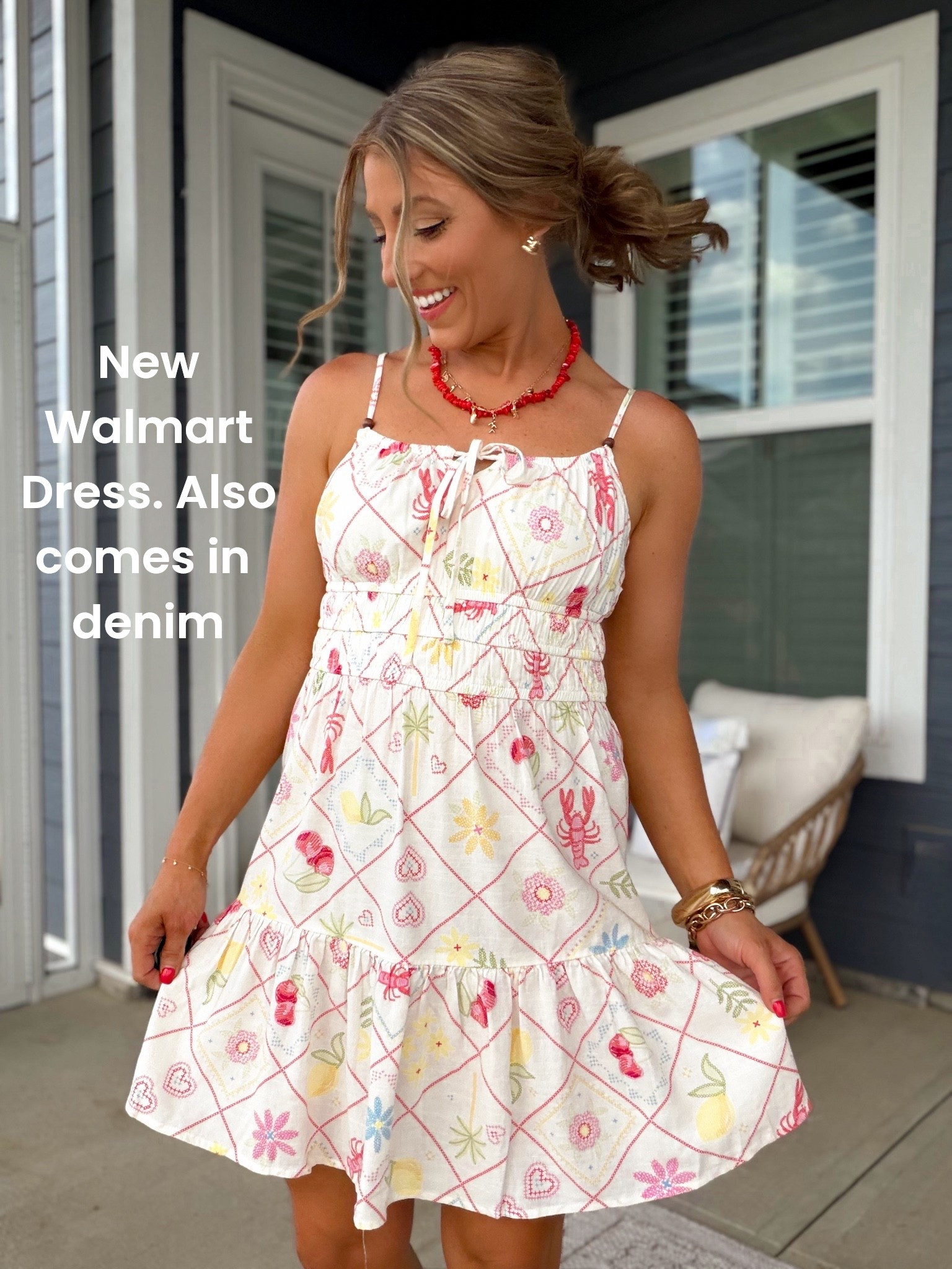 This Walmart dress is giving all the sweet summer vibes! 🌸🍋🦞 From the playful print to the flattering smocked waist, this is one of those dresses that instantly puts you in a good mood. Lightweight, comfortable, and perfect for everything from weekend outings to summer celebrations.

💕 Smocked waist for a flattering fit
💕 Fun whimsical print details
💕 Lightweight and breathable
💕 Easy one-and-done outfit

#WalmartFashion #WalmartFinds #SummerDress #MiniDress #AffordableStyle #WalmartStyle #CuteSummerOutfits #VacationOutfits #FashionFinds #MomStyle #EverydayFashion #SummerWardrobe #LTKFashion #WalmartNewArrivals

#LTKootd #LTKPetite