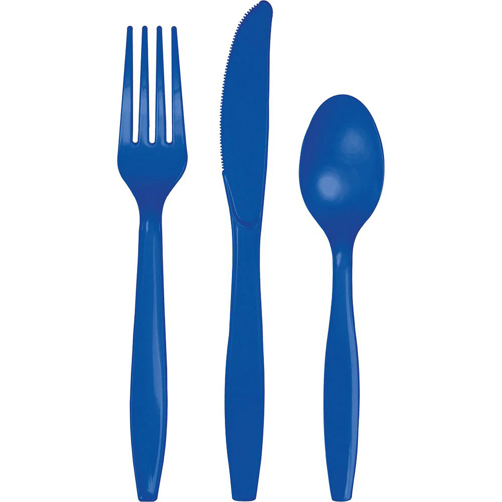 Cobalt Plastic Flatware | Shop Sweet Lulu