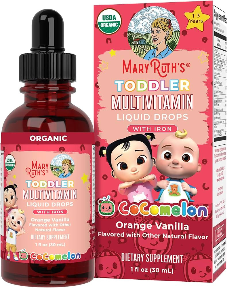 MaryRuth Organics CoComelon Toddler Kids Multivitamin with Iron | Immune Support | Toddler Vitami... | Amazon (US)