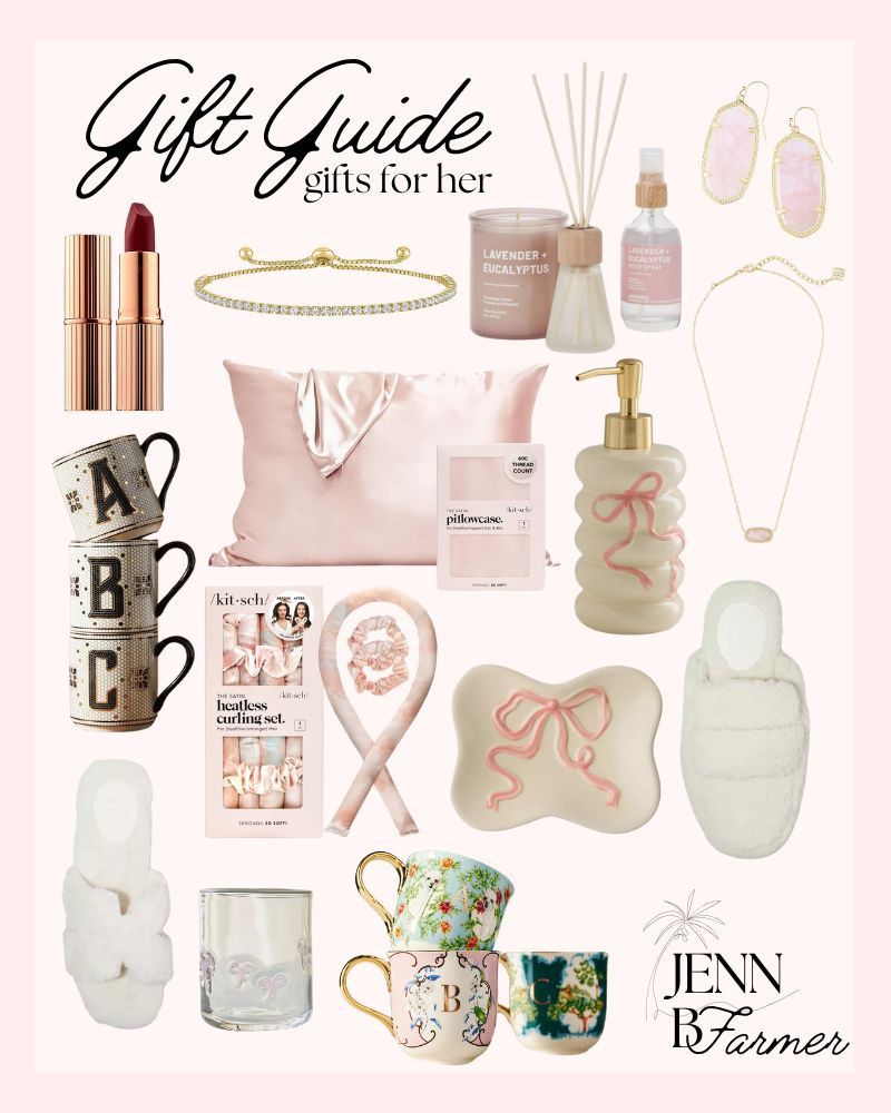 A gift guide for her and a roundup of all of the pink girly things!


gift guide, gift ideas, trendy, bows, satin pillow, heatless curls, Atnhropologie, pendant necklace, earrings, pink bow, slippers, Target finds, coffee lover 

 #LTKGiftGuide #LTKHoliday #LTKFindsUnder100