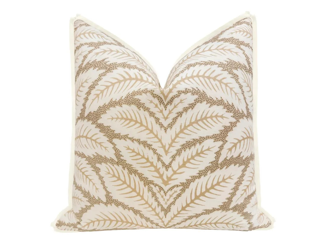 Brunschwig & Fils Talavera Cotton and Linen Print // Beige | Floral | Neutral Print | Throw Pillo... | Etsy (US)