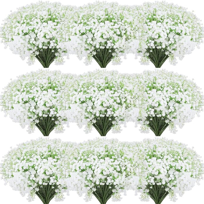 Janinka 50 Pcs Baby Breath Artificial Flowers Bulk Artificial Baby Breath Gypsophila Flower 20.8 ... | Amazon (US)