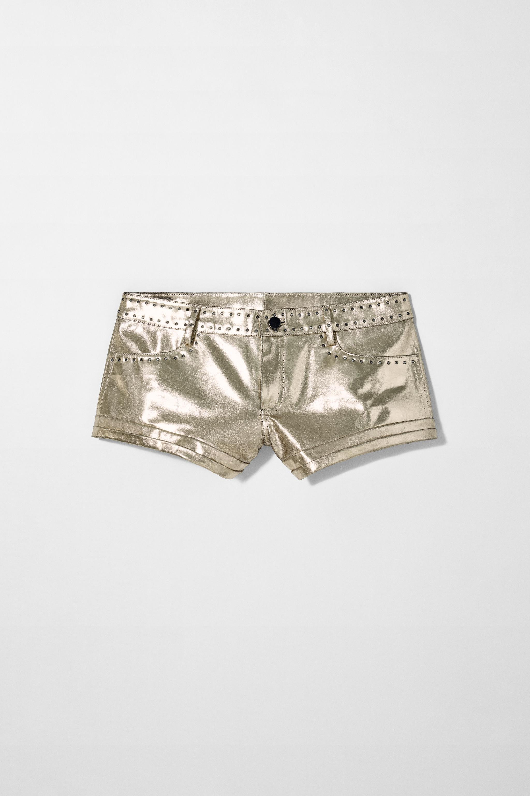METALLIC LEATHER SHORTS KATE MOSS X ZARA | Zara UK