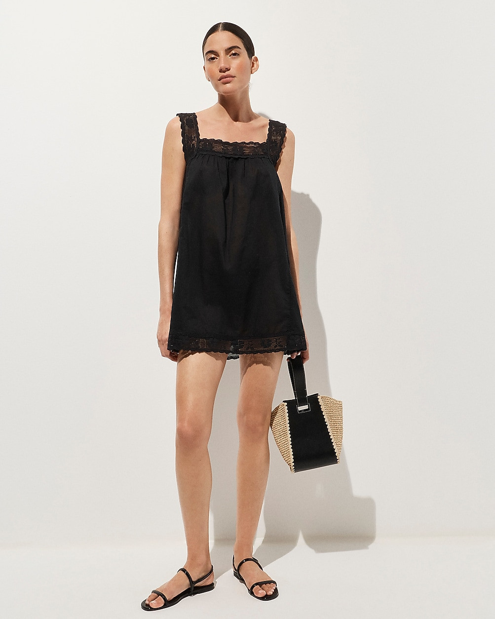 Lace-trim mini beach dress | J. Crew US