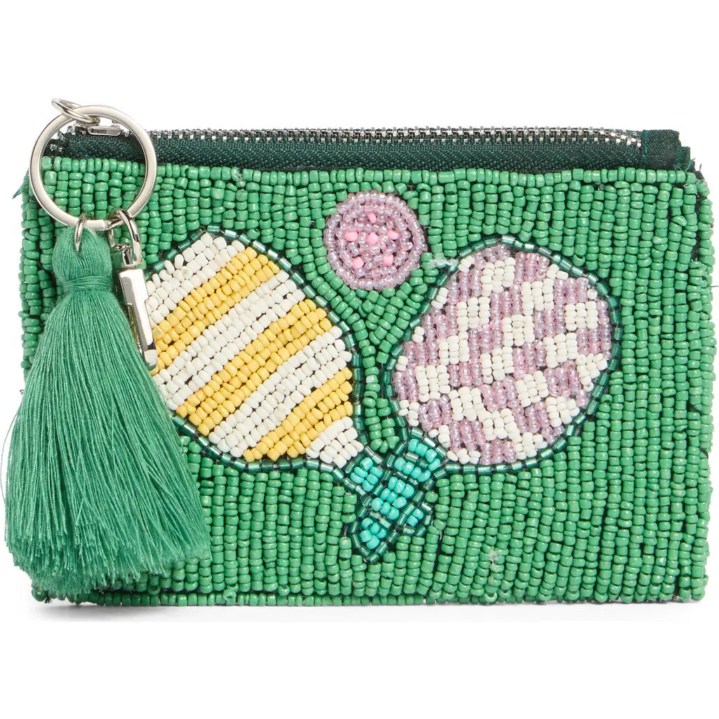 Collection XIIX Pickle Ball Beaded Coin Pouch in Green at Nordstrom Rack | Nordstrom Rack