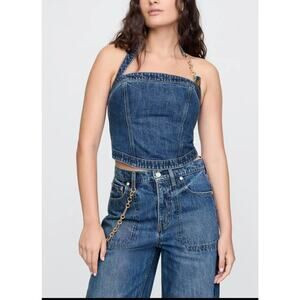 Gap × Cult Gaia -  Denim Crop Bustier / 6 / NWT | Poshmark