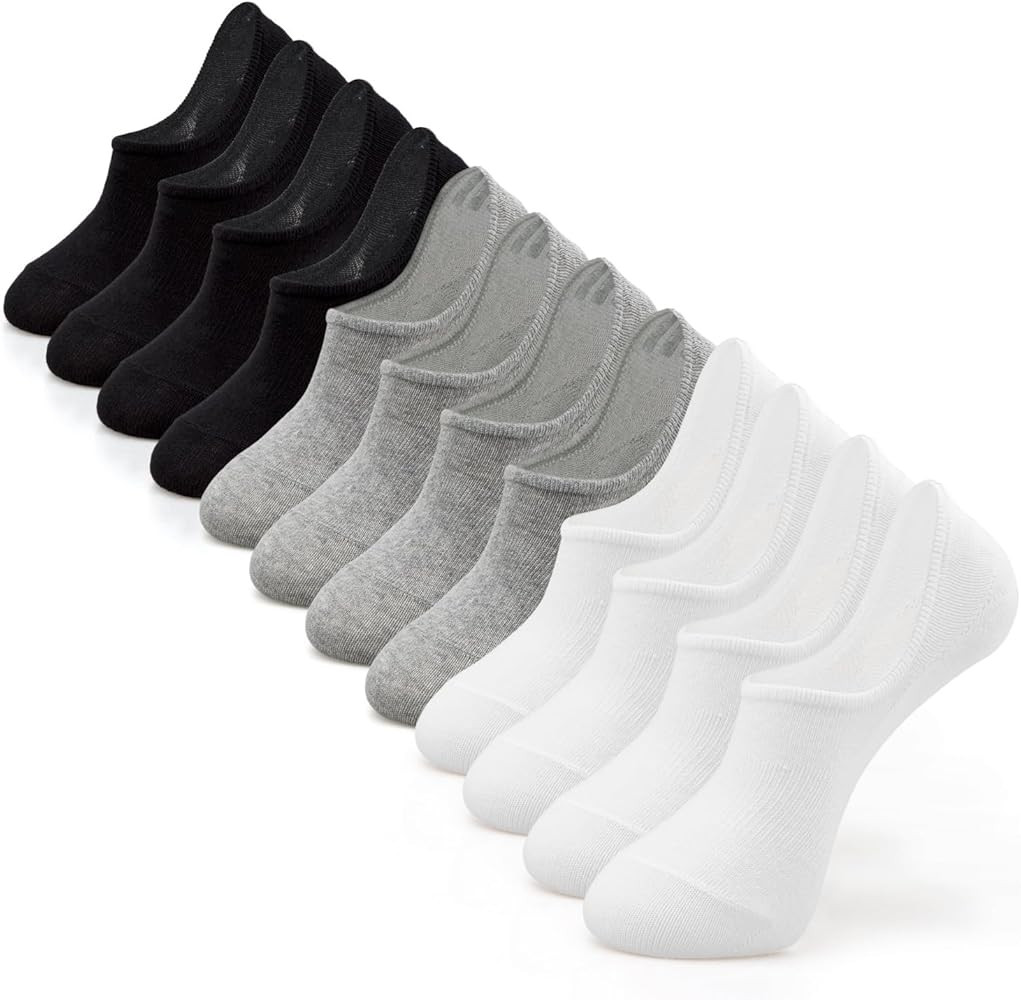 IDEGG No Show Socks Men Low Cut Ankle Short Socks for Men Casual Athletic Socks with Non-Slip Gri... | Amazon (US)