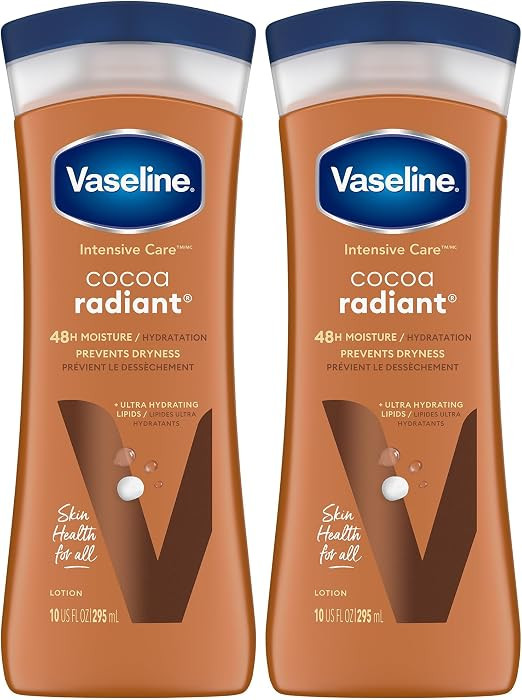 Vaseline Cocoa Radiant 2-Pack \u2013 Intensive Care Moisturizing Hand and Body Lotion with Ultra-... | Amazon (US)