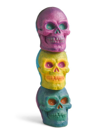 38in Led Neon Stacked Skulls | TJ Maxx